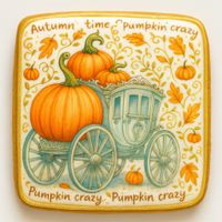 CIASTKO LUKROWANE PUMPKIN PRINCESS ROZ.S PION JESIEŃ RĘCZNIE ROBIONE