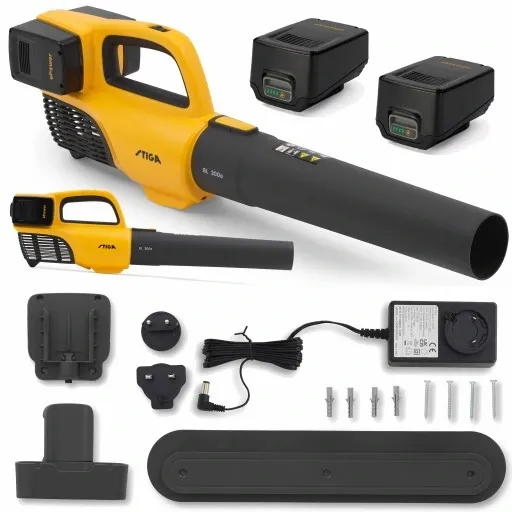 STIGA BL 300E DMUCHAWA AKUMULATOROWA ZESTAW 2X 4 AH 500 W 43 M/S 3 KG zdjęcie 1