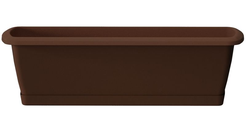 Skrzynka balkonowa ESPANA SET ISE500P | Brązowy, Kształt Prostokątny, Wymiary 18x49x14 cm, Kolor Brązowy, Prosperplast zdjęcie 1