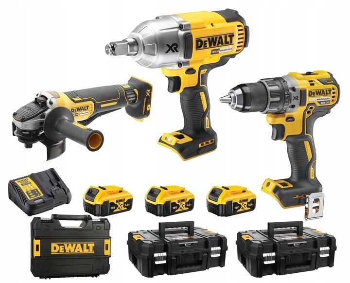 DEWALT ZESTAW COMBO DCD791 DCF899H DCG406 3xAKU zdjęcie 1