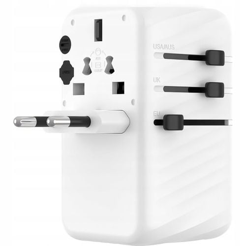Ladowarka FIXED Voyager World Adapter 3xUSB-C/1xUSB GaN 120W bialy na Arena.pl