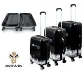 17005 Set walizek FLYBLACK zestaw 3 szt poliwęglan XL L M set