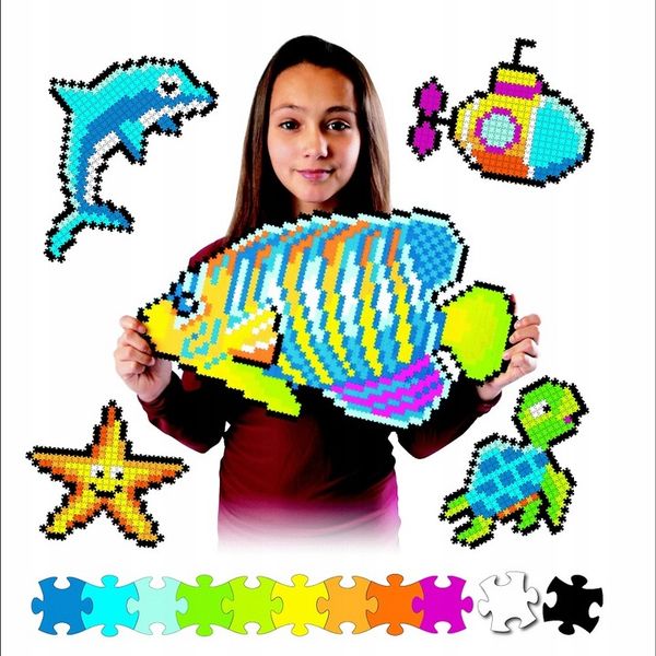 Puzzelki Pixelki Jixelz. Pod Wodą. 1500 elementów zdjęcie 1