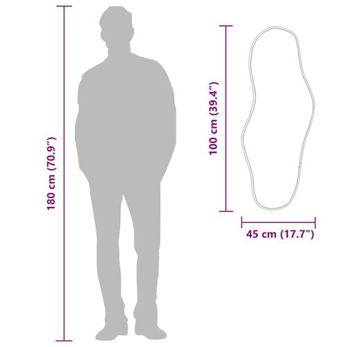 Lustro ścienne, czarne, 100x45 cm na Arena.pl