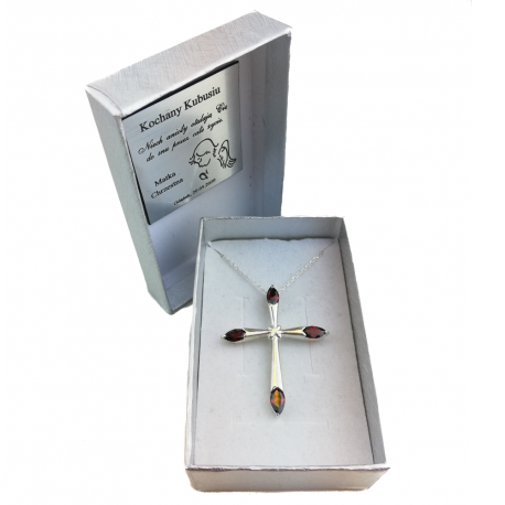 SREBRNY KRZYŻYK OZDOBNY Z CYRKONIAMI SREBRO PRÓBY 925 DOSTĘPNY W RÓŻNYCH KOLORACH na Arena.pl