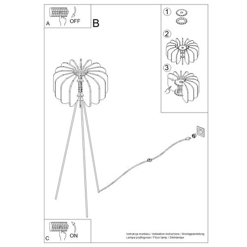 Lampa podłogowa MULA 45 granatowa na Arena.pl