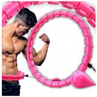 HULA HOP z Obciążeniem Hoola Hoop SMART z wypustkami - Odchudzające RÓŻOWE