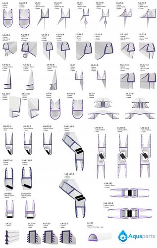 2x USZCZELKA DO KABINY PRYSZNICOWEJ MAGNETYCZNA 45° 90° SZYBA 5 6MM 185CM na Arena.pl