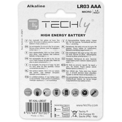 BATERIE ALKALICZNE TECHLY LR03 AAA 4pack na Arena.pl