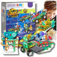 sekrety elektroniki zbuduj robota zestaw 6w1 drewniany model kosmos