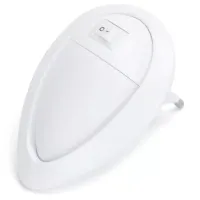 Lampka nocna LED 0,6W 20 lm ciepła do gniazdka z wyłącznikiem Aigostar energooszczędna