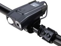 MOCNA LAMPKA ROWEROWA PRZEDNIA TYLNA LED GŁOŚNY DZWONEK AKUMULATOR 2W1