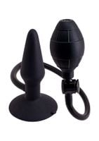 inflatable butt plug s black