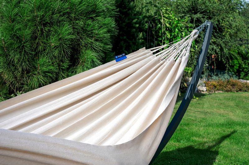 POTENZA Stelaż GRANDE ocynk 220kg + Hamak Medellin Creme zdjęcie 2