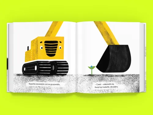 Koparka i kwiat na Arena.pl