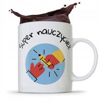 Kubek Dzień Nauczyciela Super Nauczyciel Z Nadrukiem Ze Zdjęciem