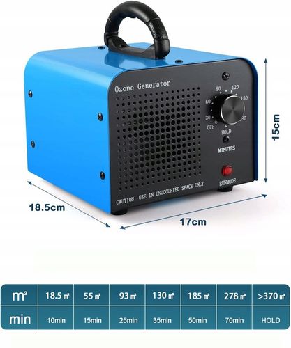 MOCNY GENERATOR OZONU Ozonator Oczyszczacz do Powietrza 60 000 MG/H 150W na Arena.pl
