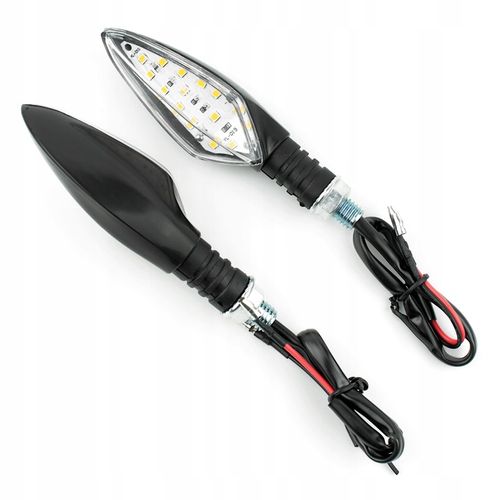 Kierunkowskazy LED 15 diod M10 homologacja czarne na Arena.pl
