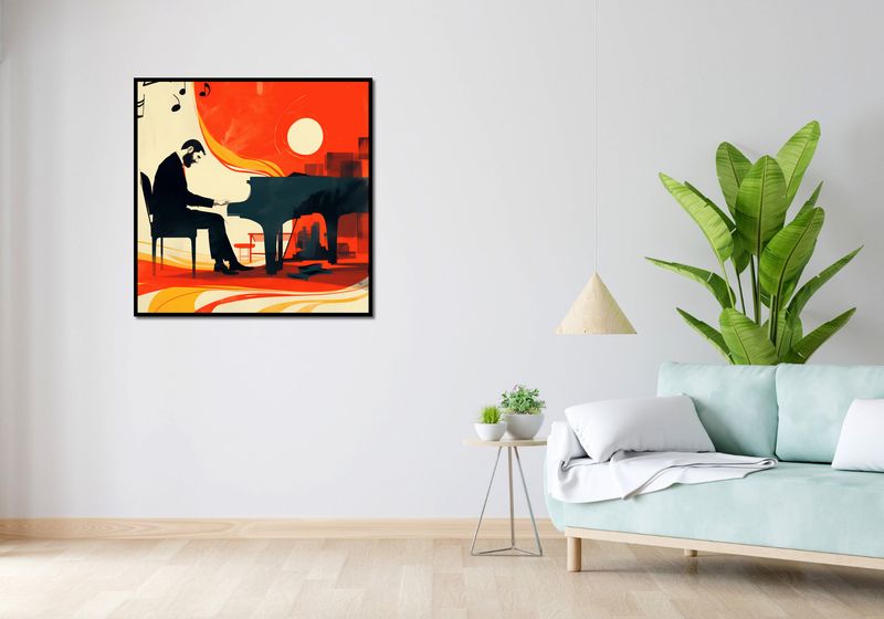 Plakat 90x90cm Pianista zdjęcie 4