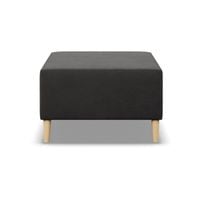 Pufa, podnóżek, MILO, mikrofaza, 71x71x40 cm, szary | TYLETEGOTU