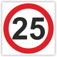 ZNAK DROGOWY Ograniczenie prędkości 25 km b33 30cm