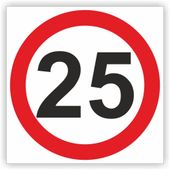 ZNAK DROGOWY Ograniczenie prędkości 25 km b33 30cm