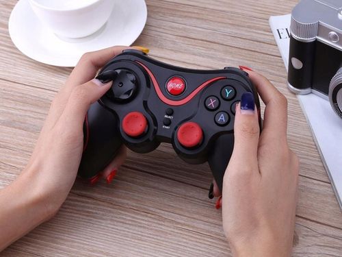BEZPRZEWODOWY GAMEPAD PAD DO TELEFONU ANDROID iOS PC KONTROLER Z UCHWYTEM na Arena.pl