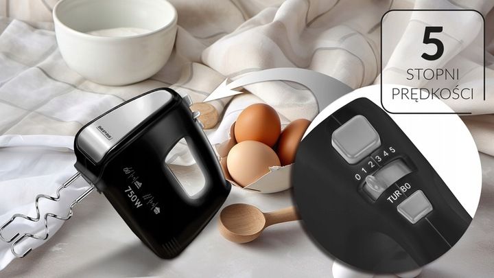 Mikser ręczny MPM MMR-19C CZARNY 750W zdjęcie 2