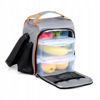 Torba termiczna lodówka Z POJEMNIKAMI LUNCHBOX piknikowa termoizolacyjna