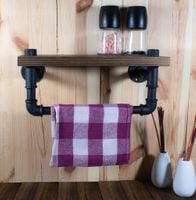 Wieszak uchwyt na ręczniki ścierki z półką