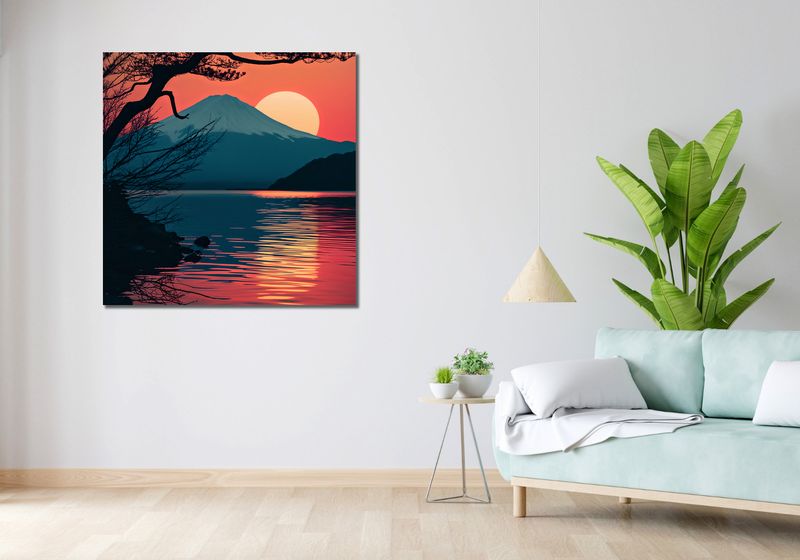 Obraz 100x100cm Góra Wieczorem zdjęcie 2