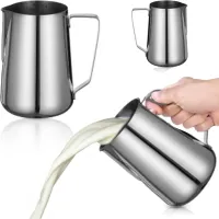 DZBANEK STALOWY 1,5L Z DZIÓBKIEM MLECZNIK NA MLEKO WODĘ NAPOJE ŚMIETANKĘ