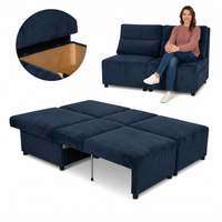 Kanapa 2 os sofa rozkładana spania granatowy gruby sztruks KIMO Family