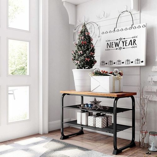 Szafka na Buty Półka Regał Metalowy z Siedziskiem Industrialny Na na Arena.pl