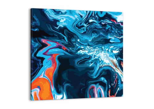 Obraz Na Płótnie - Abstrakcja Błękit  - 40X40 Cm - Ac40X40-4085 na Arena.pl