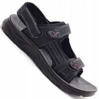 SANDAŁY MĘSKIE CZARNE SPORTOWE REGULACJA NA RZEP