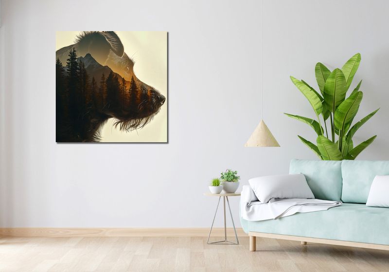 Obraz 90x90cm Psi Duch Lasu zdjęcie 2