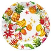 Talerzyki papierowe hawajskie, 23 cm 8 szt.