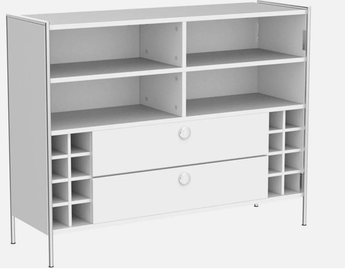 Barek stół barowy regał na wino biały na Arena.pl