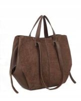 Torebka Gallantry Paris torba shopper zamsz eco zamszowa brąz czekoladowa