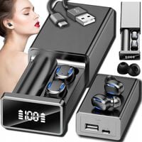 SŁUCHAWKI BEZPRZEWODOWE BLUETOOTH A22 BT 5.3 DOUSZNE ETUI Z POWERBANKIEM