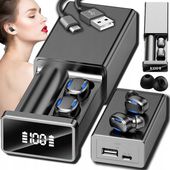 SŁUCHAWKI BEZPRZEWODOWE BLUETOOTH A22 BT 5.3 DOUSZNE ETUI Z