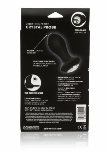 calexotics power gem vibrating petite crystal probe silikonowa sonda led na Arena.pl