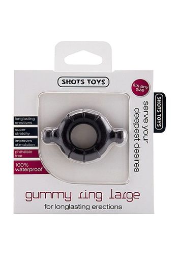 Gummy Ring - Large - Black na Arena.pl