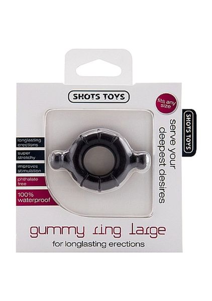 Gummy Ring - Large - Black zdjęcie 2