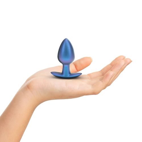 smooth silicone anal plug - medium - 3.1 / 7,9 cm - metallic blue na Arena.pl