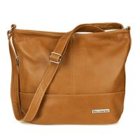 Beltimore Skórzana Listonoszka Regulowany Pasek Camel G81