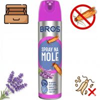 BROS Spray na Mole Odzieżowe 150ml Lawendowy Aerozol Larwy Jaja do Szafy