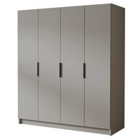 Szafa SALVADOR I 200 cm-pojemna garderoba-KASZMIR+CZARNY