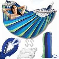 Duży HAMAK OGRODOWY 2 osobowy HUŚTAWKA XXL 260x155 wzmocniony DRĄŻEK +TORBA